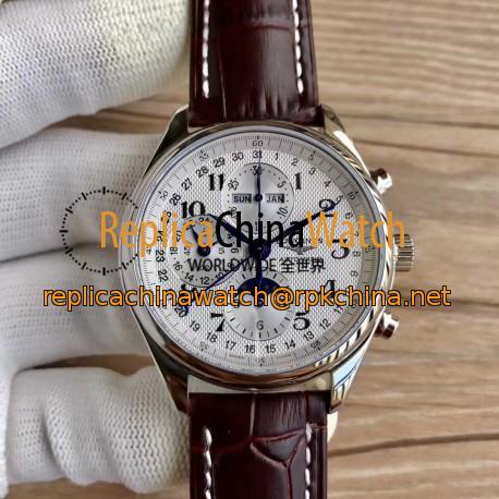 Replica Longines Master Collection Moonphase Chronograph L2.673.4.78.3 JF Stainless Steel White Dial Swiss 7751