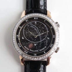 Replica Patek Philippe Grand Complications Sky Moon Celestial 5102PR N Rose Gold & Diamond Black Dial Swiss 240 LU CL C