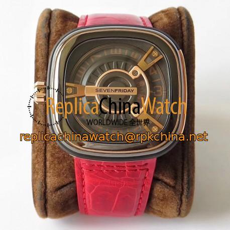 Replica SevenFriday M2/02 SV PVD Brown Dial Miyota 8215