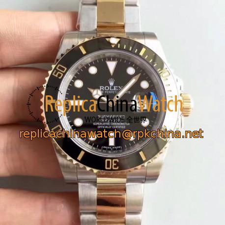 Replica Rolex Submariner Date 116613LN 2018 N V8S 24K Yellow Gold Wrapped & Stainless Steel Black Dial Swiss 3135