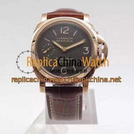 Replica Panerai Luminor 8 Days Oro Rosso PAM511 ZF Rose Gold Brown Dial Swiss P5000