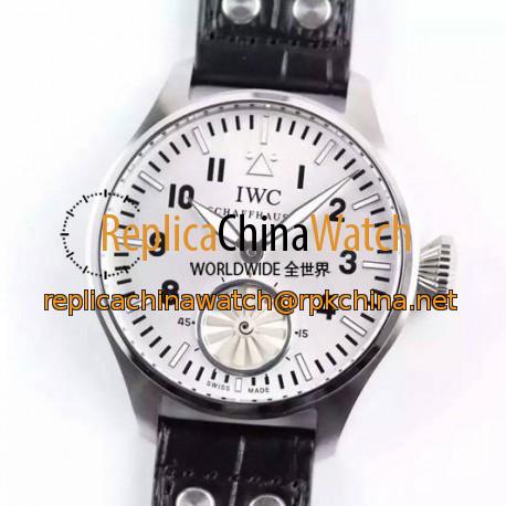 Replica IWC Big Pilot Markus Buhler IW5003 Stainless Steel White Dial Swiss 6498