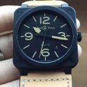 Replica Bell & Ross BR 03 92 Ceramic Black Dial M9015