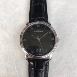 Replica Blancpain Villeret Grande Date 6669-1127-55B HG V2 Stainless Steel Black Dial Swiss 6950