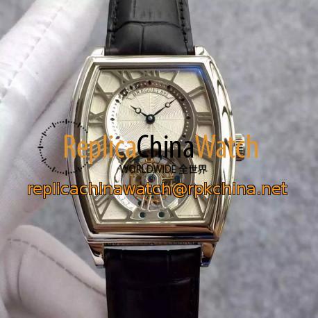 Replica Breguet Heritage 5497 Tourbillon 5497PT/12/9V6 N Stainless Steel Silver Dial Swiss Tourbillon