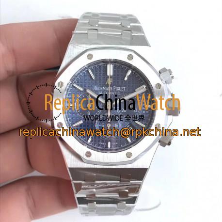 Replica Audemars Piguet Royal Oak Chronograph 26320 OM Stainless Steel Blue Dial Swiss 7750