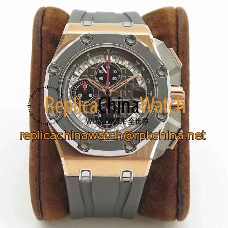 Replica Audemars Piguet Royal Oak Offshore Michael Schumacher 26568OM.OO.A004CA.01 JF V8 Rose Gold Anthracite Dial Swiss 3126