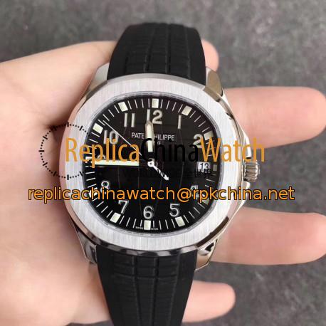 Replica Patek Philippe Aquanaut Jumbo 5167A-001 KM Stainless Steel Black Dial Swiss 324SC