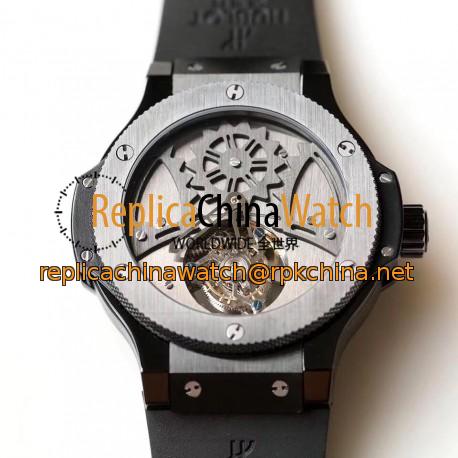 Replica Hublot Big Bang Tourbillon N Ceramic Stainless Steel Dial Swiss Tourbillon