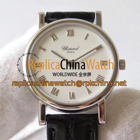 Replica Chopard Classic 127387-1001 MG Stainless Steel White Dial Swiss Ronda Caliber 1062 Quartz