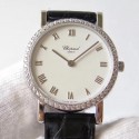 Replica Chopard Classic 127387-1001 MG Stainless Steel White Dial Swiss Ronda Caliber 1062 Quartz