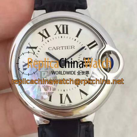 Replica Cartier Ballon Bleu 36MM JF Stainless Steel White Dial M9015