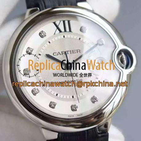 Replica Cartier Ballon Bleu Stainless Steel White Dial M9015