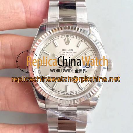 Replica Rolex Datejust 36MM 126234 AR Stainless Steel 904L Rhodium Dial Swiss 3235