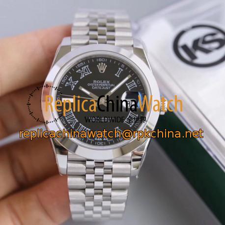 Replica Rolex Datejust II 126300 41MM KS Stainless Steel Black Dial Swiss 2836-2