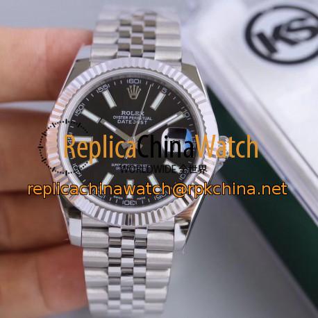 Replica Rolex Datejust II 126334 41MM KS Stainless Steel Black Dial Swiss 2836-2