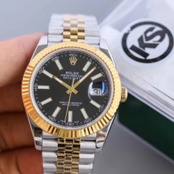 Replica Rolex Datejust II 116333 41MM KS Stainless Steel & Yellow Gold Black Dial Swiss 2836-2