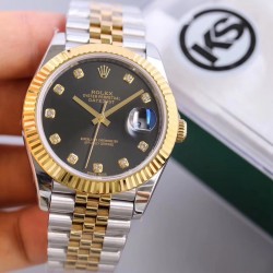 Replica Rolex Datejust II 116333 41MM KS Stainless Steel & Yellow Gold Black Dial Swiss 2836-2