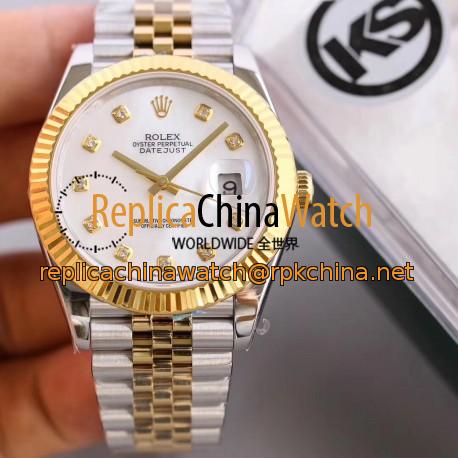 Replica Rolex Datejust II 116333 41MM KS Stainless Steel & Yellow Gold Mother Of Pearl Dial Swiss 2836-2