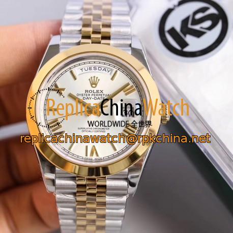 Replica Rolex Datejust II 116333 41MM KS Stainless Steel & Yellow Gold Rhodium Dial Swiss 2836-2