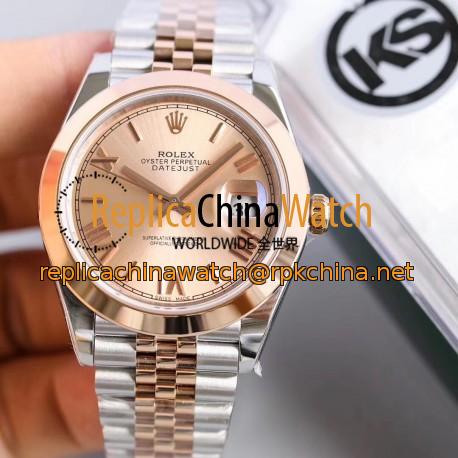 Replica Rolex Datejust II 116333 41MM KS Stainless Steel & Rose Gold Rose Gold Dial Swiss 2836-2