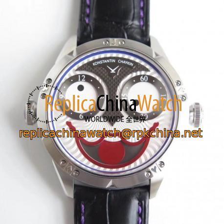 Replica Konstantin Chaykin Joker N Stainless Steel White & Blue Joker Dial Seiko NH35A