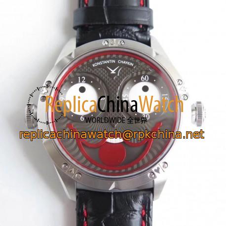 Replica Konstantin Chaykin Joker N Stainless Steel Anthracite & Red Joker Dial Seiko NH35A