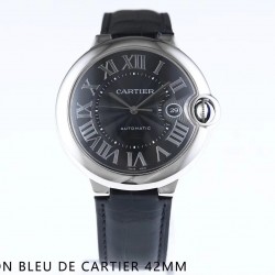 Replica Ballon Bleu De Cartier 42MM WSBB0003 AF Stainless Steel Black Dial Swiss 2892