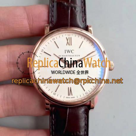 Replica IWC Portofino Automatic IW356504 MK Rose Gold White Dial Swiss 2892