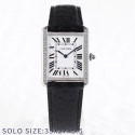 Replica Cartier Tank Solo Ladies 35MM AF Stainless Steel White Dial Swiss Ronda Quartz