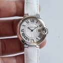 Replica Ballon Bleu De Cartier 33MM W6920086 AF Stainless Steel Silver Dial Swiss Ronda Quartz