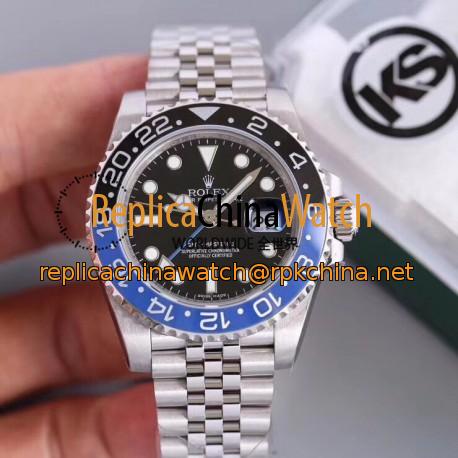 Replica Rolex GMT-Master II 116710BLNR KS Stainless Steel Black Dial Swiss 2836-2