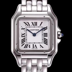 Replica Panthere de Cartier Medium Ladies WSPN0007 KOR Stainless Steel White Dial Swiss Ronda Quartz