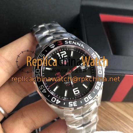 Replica Tag Heuer Formula 1 Ayrton Senna Limited Edition WAZ1012.BA0883 N  Stainless Steel Black Dial Swiss Ronda Quartz