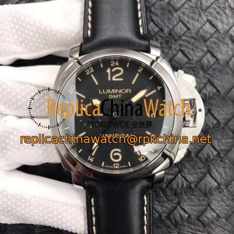 Replica Panerai Luminor GMT 1950 3 Days PAM531 VS V2 Stainless Steel Black Dial Swiss P9003