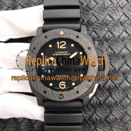 Replica Panerai Luminor Submersible 1950 PAM616 VS V3 Carbotech Black Dial Swiss P9000