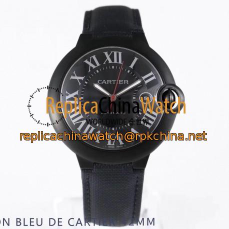 Replica Ballon Bleu De Cartier 42MM WSBB0015 AF PVD Black Dial Swiss 2892