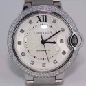 Replica Cartier Ballon Bleu 36MM Stainless Steel Silver Dial Swiss 2688