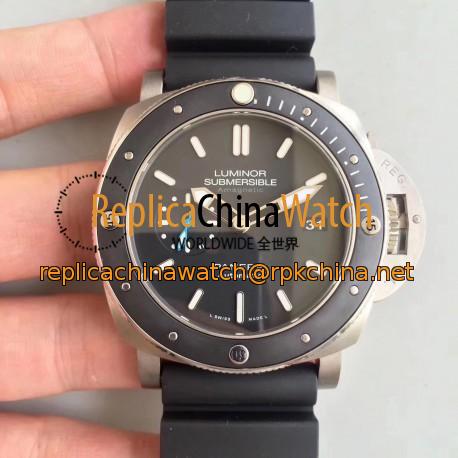 Replica Panerai Luminor Submersible 1950 Amagnetic 3 Days PAM1389 ZF Titanium & Black Ceramic Black Dial Swiss P9010