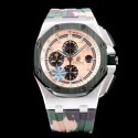 Replica Audemars Piguet Royal Oak Offshore Chronograph Combat 2018 SIHH 26400 JF V2 Stainless Steel Beige Dial Swiss 3126