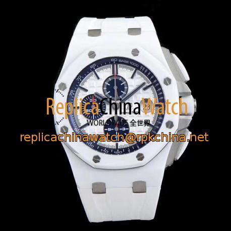 Replica Audemars Piguet Royal Oak Offshore 26402CB.OO.A010CA.01 JF V2 White Ceramic White Dial Swiss 3126