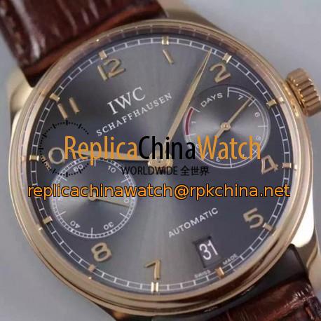 Replica IWC Portuguese IW500702 Power Reserve Rose Gold Gray Dial Swiss IWC 52010