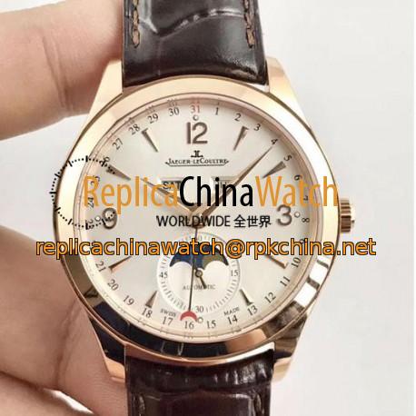 Replica Jaeger-LeCoultre Master Calendar 1552520 OM Rose Gold Silver Dial Swiss Caliber 866/1