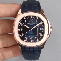 Replica Patek Philippe Aquanaut Jumbo 5167R MP Rose Gold Blue Dial Swiss 324SC