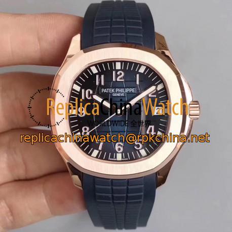 Replica Patek Philippe Aquanaut Jumbo 5167R MP Rose Gold Blue Dial Swiss 324SC