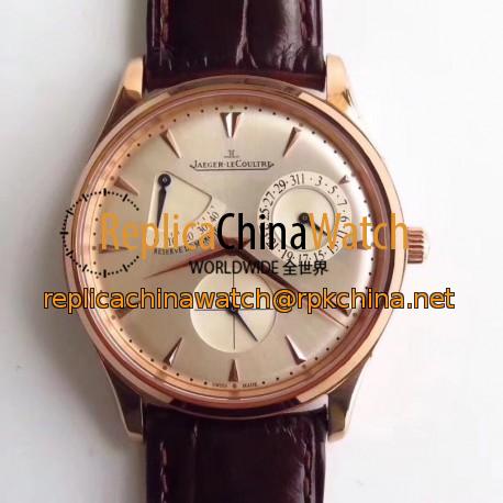 Replica Jaeger-LeCoultre Master Ultra Thin Reserve De Marche 1372520 SW Rose Gold Silver Dial Swiss Caliber 938A/1