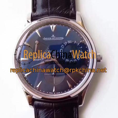 Replica Jaeger-LeCoultre Master Ultra Thin Reserve De Marche 1378480 SW Stainless Steel Blue Dial Swiss Caliber 938A/1