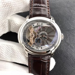 Replica Audemars Piguet Royal Millenary 4101 15350ST.OO.D002CR.01 V9 Stainless Steel Skeleton Dial Swiss 4101