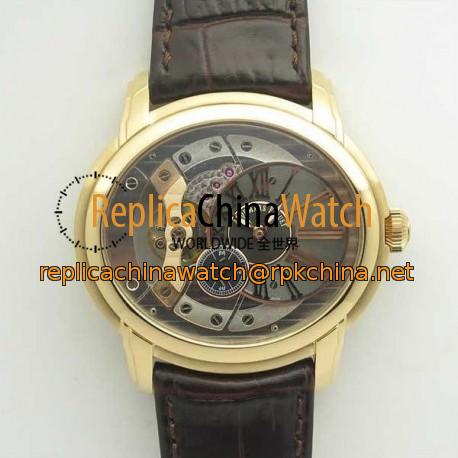 Replica Audemars Piguet Royal Millenary 4101 15350OR.OO.D093CR.01 V9 Yellow Gold Skeleton Dial Swiss 4101