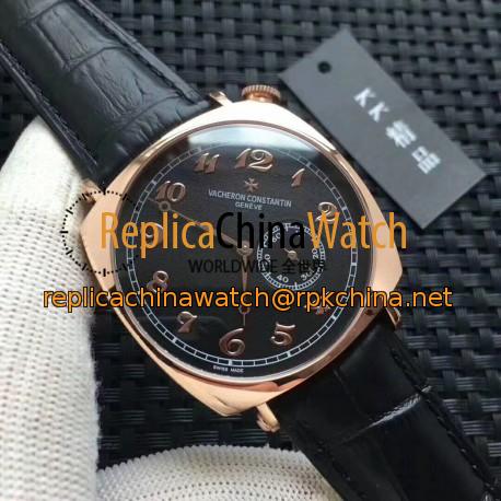 Replica Vacheron Constantin Historiques American 1921 82035/000R-9359 KK Rose Gold Black Dial  Swiss 4400